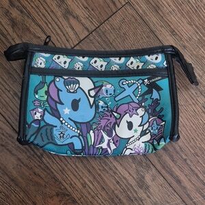 Tokidoki Mermicorno Blue and Purple Graphic Pouch